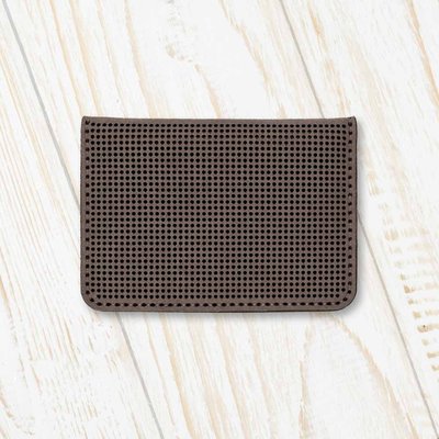 Аrtificial leather embroidery blank ID Passport Cover FLBE(BB)-032 Walnut
