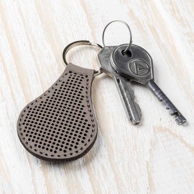 Аrtificial leather embroidery blank Key ring FLBE(BB)-009 Latte